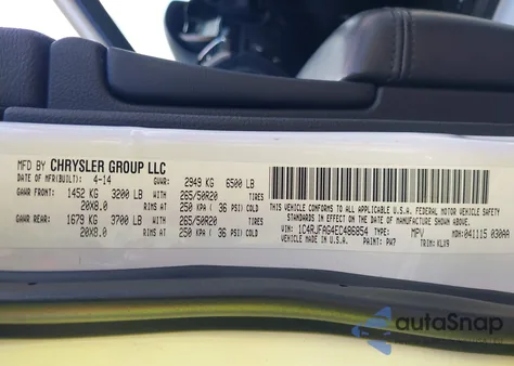 2014 Jeep Grand Cherokee Altitude из США, поврежденный, VIN 1C4RJFAG4EC486854